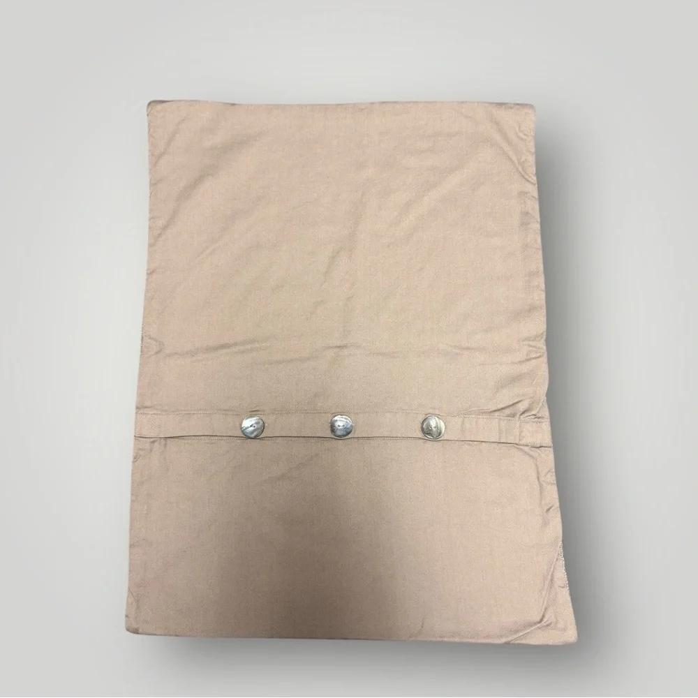 Crate & Barrel Lindstrom Cotton Grey Standard Sham Standart 20”x 26” Set of 2‎